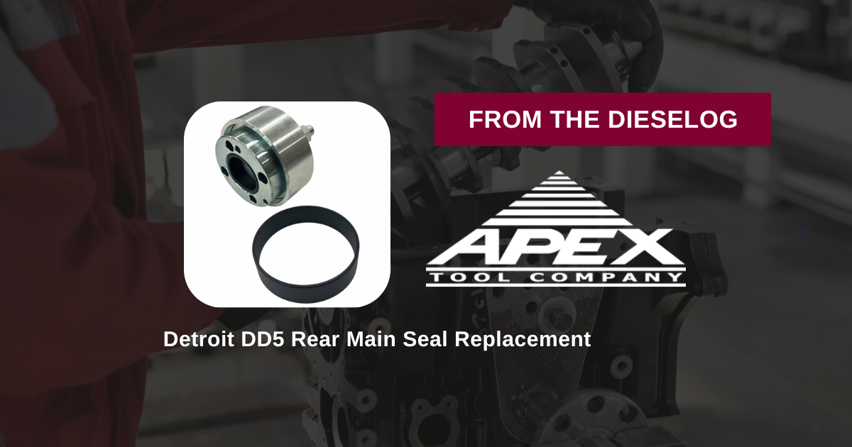 Step-by-step close up layout of an impact grade mechanical rear crankshaft main seal tool assembly sitting inside a tool cabinet drawer